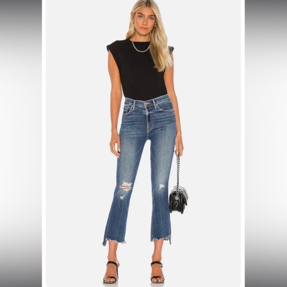 MOTHER Denim - Mother Denim insider crop step chew 27 dancing on coals